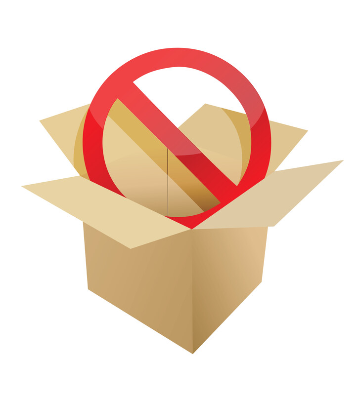 no cardboard boxes